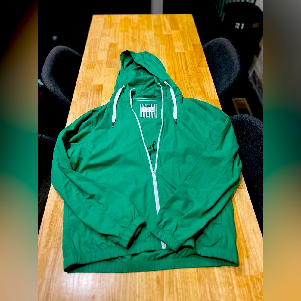 Denim & Flower by Ricky Singh Zip up St.Patrick’s day inspired hooded jacket. M